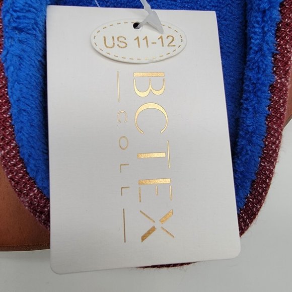 NWT BCTEX Coll Burgundy Cushioned Soft Slip On Cozy Comfy House Slipper - Picture 10 of 13